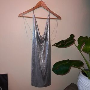 Express Chain Mail Backless Dress